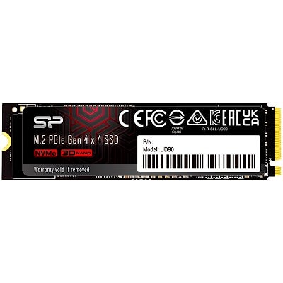 Silicon Power UD90 250GB SSD PCIe Gen 4x4 SSD UD90 - PCIe Gen4x4 &amp; NVMe 1.4, 3D NAND, SLC Cache + HMB, 5 year warranty - Max 4800/4200 MB/s, EAN: 4713