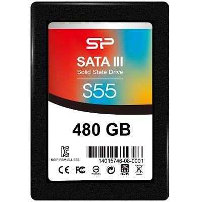 Silicon Power Slim - S55 480GB SSD SATAIII (3D NAND) SLC Cache, 7mm 2.5'' Blue - Max 560/530 MB/s, EAN: 4712702629408