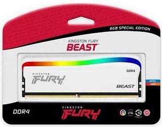 Kingston 16GB 3600MT/s DDR4 CL18 DIMM FURY Beast White RGB SE, EAN: 740617330342