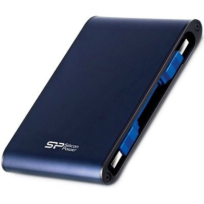 Silicon Power Armor - A80 2TB Portable HDD USB 3.2 Gen 1 Blue, Certificate MIL-STD 810F 516.5/IV, Water-resistant IPX7, Anti-pressure/dust function, L