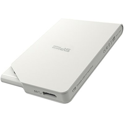 Silicon Power Stream - S03 1TB Portable HDD USB 3.2 Gen 1 Power saving sleep mode, LED light, White, EAN: 4712702631951, 6