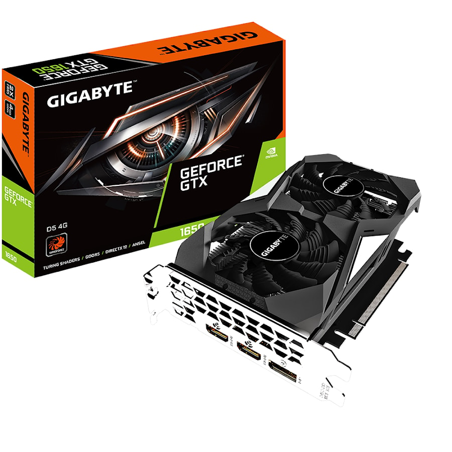 GIGABYTE Video Card GeForce GTX 1650 4 GB GDDR5 128 bit PCI-E 3.0 x 16 7680x4320 L=191 W=112 H=36 mm ATX DisplayPort 1.4 *1 HDMI 2.0b *2 300W