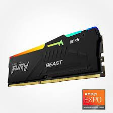Kingston 16GB 5200MT/s DDR5 CL36 DIMM FURY Beast RGB EXPO, EAN: 740617330908