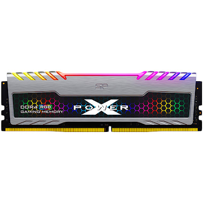 Silicon Power DDR4-3200 CL16 8GB DRAM DDR4 Turbine RGB / U-DIMM Desktop 8GBx1 (1Gx8 SR), 1.35V Heatsink, RGB, EAN: 4713436124603, S