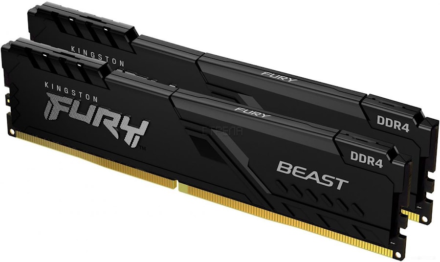 KINGSTON DRAM 32GB 2666MHz DDR4 CL16 DIMM (Kit of 2) FURY Beast Black EAN: 740617320114