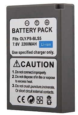 Аккумулятор для камеры Olympus (BLS-50, BLS-5) OM-D E-M10 Mark II, Mark III, Olympus Pen Mini E-PM1 (2200mAh), OEM