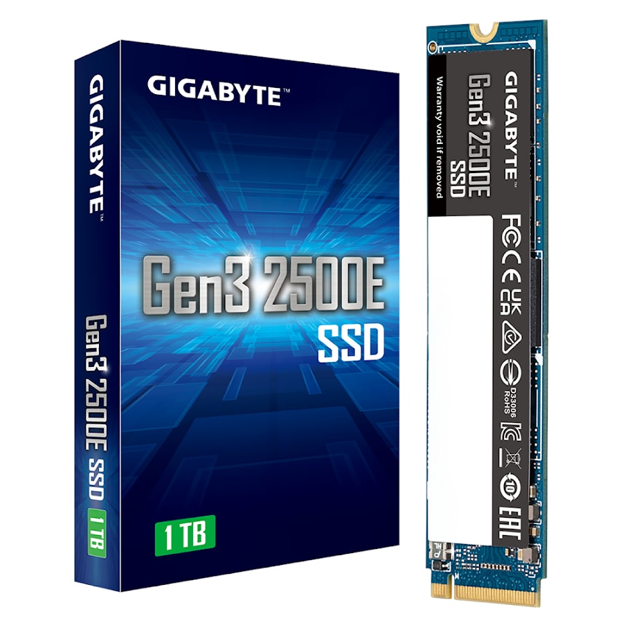GIGABYTE SSD 2500E G325E1TB 1TB M.2 NVMe PCIe 3.0 2400/1800 130000/350000 IOps