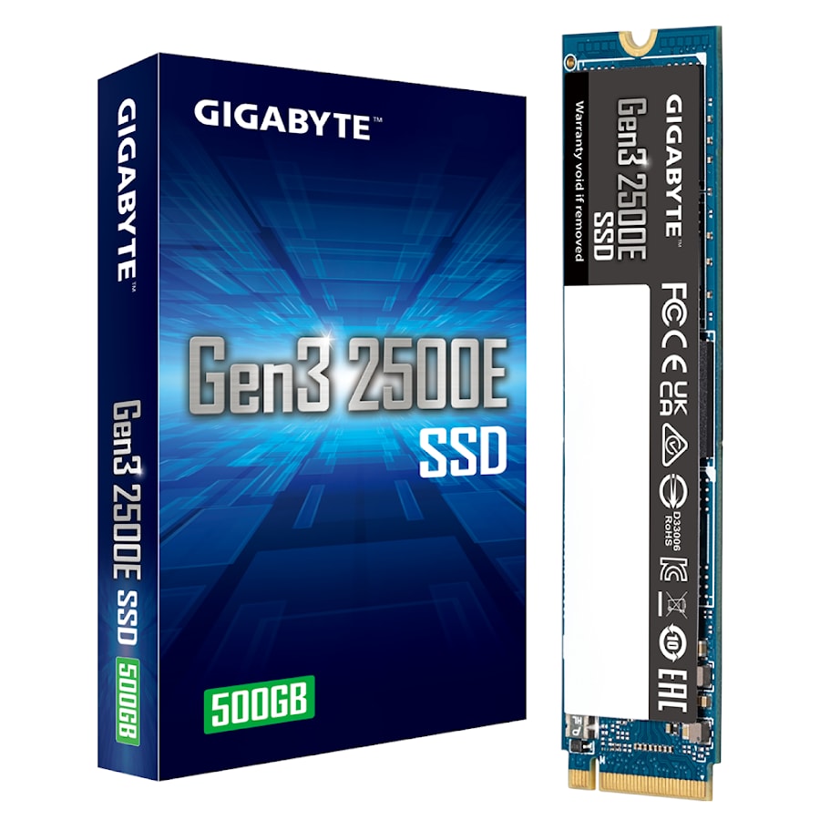 GIGABYTE SSD Gigabyte 2500E G325E500G 500GB M.2 NVMe PCIe 3.0 2300/1500 60000/240000 IOps