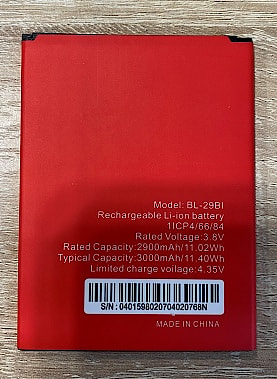 Аккумулятор для телефона Itel A48, A55, S33, S15 Pro (BL-29BI), 3000mAh, 3.8V, OEM