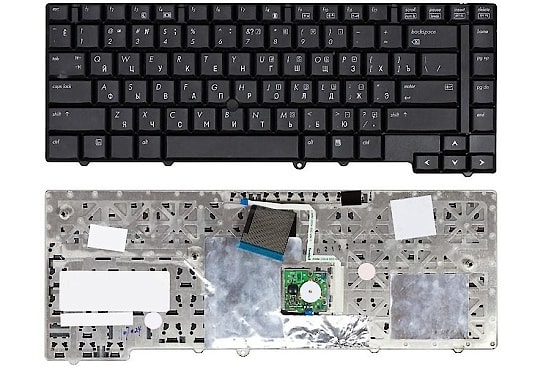 Клавиатура для ноутбука HP EliteBook 6930р, чёрная, с джойстиком