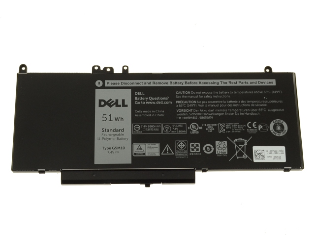 Аккумулятор Dell Latitude E5450, E5470, E5550, E5570, (G5M10), 51wh, 7.4V, ORG  