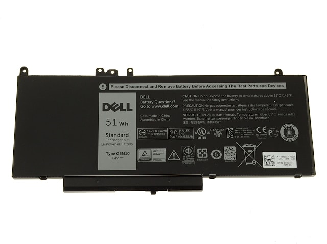 Аккумулятор для Dell Latitude E5450, E5470, E5550, E5570, (G5M10), 51wh, 7.4V