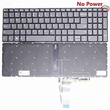 Клавиатура для ноутбука Lenovo IdeaPad 330s-15, V330-15 серая, без рамки, с подсветкой