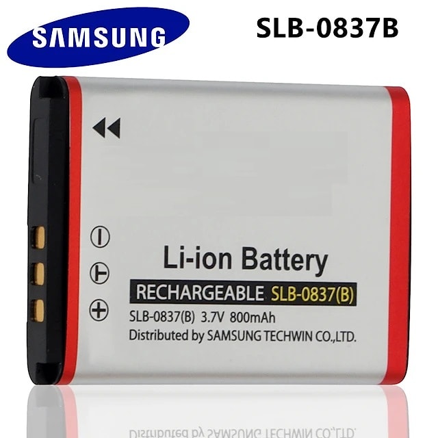 Аккумулятор для видеокамеры Samsung SLB-0837B, 3.7V 800mAh