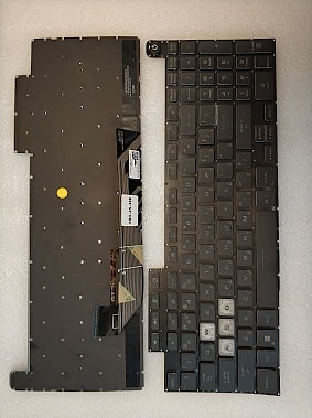 Клавиатура для ноутбука Asus TUF Gaming F15 FX507, чёрная, без рамки, с подсветкой