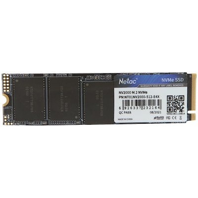Netac NV2000 PCIe 3 x4 M.2 2280 NVMe 3D NAND SSD 256GB, R/W up to 2500/1000MB/s, EAN: 6926337232157