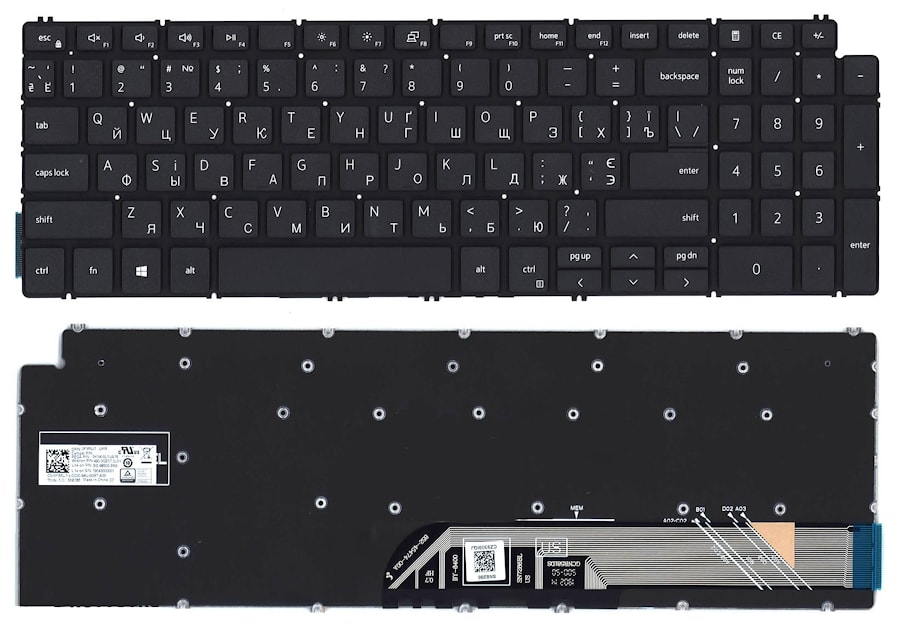 Клавиатура для ноутбука Dell Inspiron 5584 черная