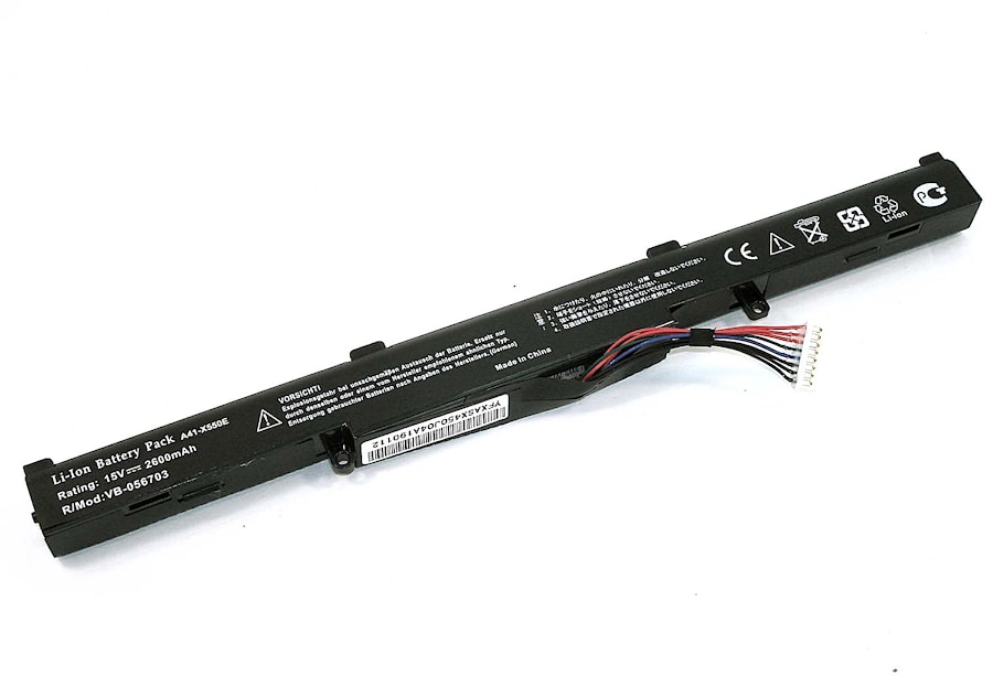 Аккумулятор для Asus (A41-X550E) X751l, X550E, K750j, X751m, X550D, K751S, 37Wh, 2500mAh, 14.4V