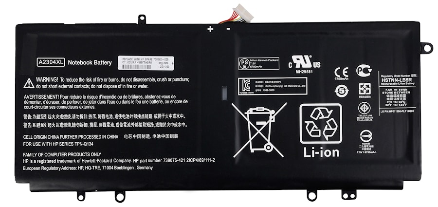 Аккумулятор HP Chromebook 14, (A2304XL), 51Wh, 7.4V, ORG