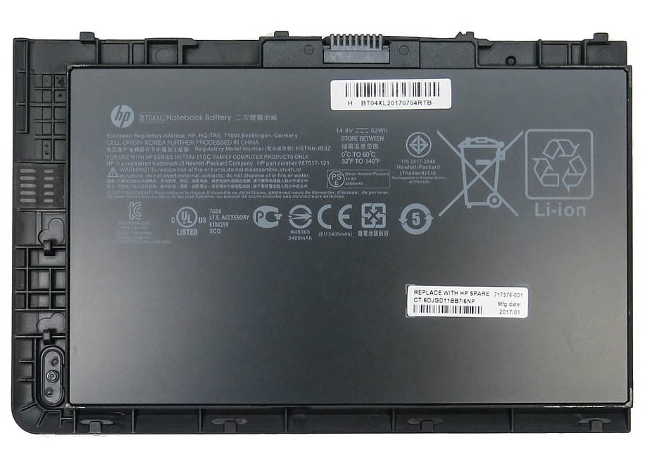 Аккумулятор HP EliteBook Folio 1040 G1, 1040 G2, (BL06XL), 3860mAh, 11.1V, ORG  