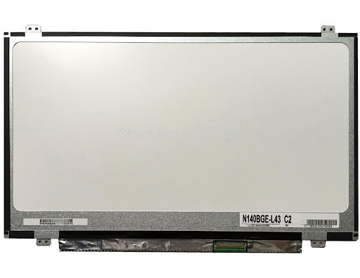 Матрица для ноутбука 14.0", 1366x768, LED, 40 pins, SLIM, уши вверх/вниз, Глянцевая, N140BGE-L43