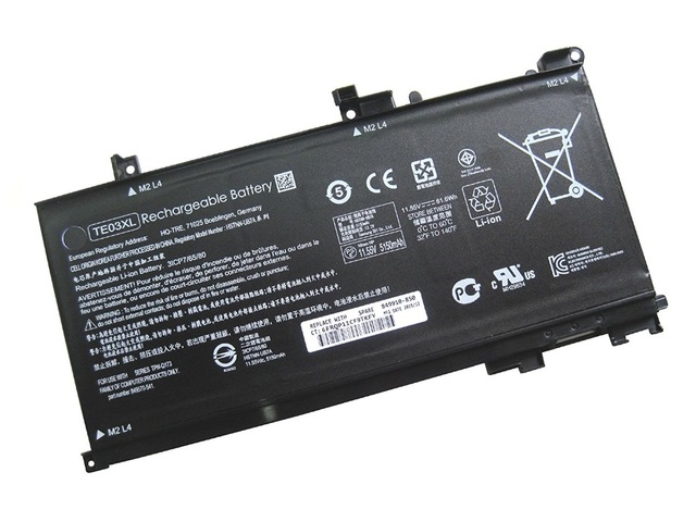 Аккумулятор для HP Pavilion 15-bc серии, Omen 15-AX, (HSTNN-UB7A, TE03XL), 61.6Wh, 5150mAh, 11.55V  