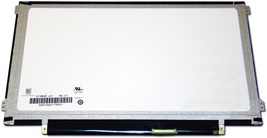 Матрица для ноутбука 11.6", 1366x768, LED, 40 pins, SLIM, уши по бокам, Глянцевая, N116BGE-L42 Rev. C1