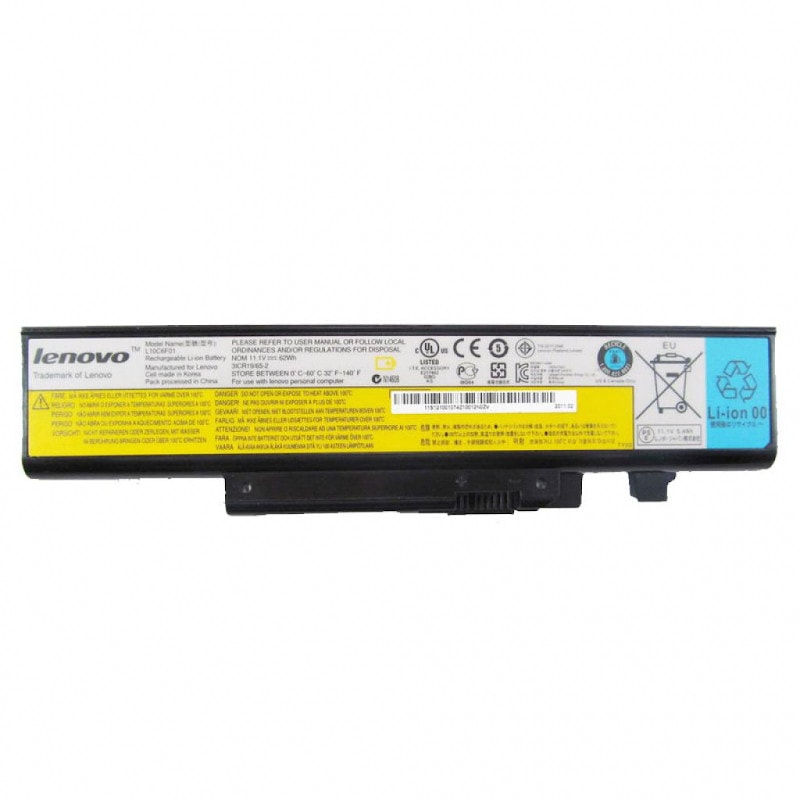 Аккумулятор для Lenovo IdeaPad Y470, Y471, Y570, (L10S6Y02), 58Wh, 5200mAh, 11.1V, OEM