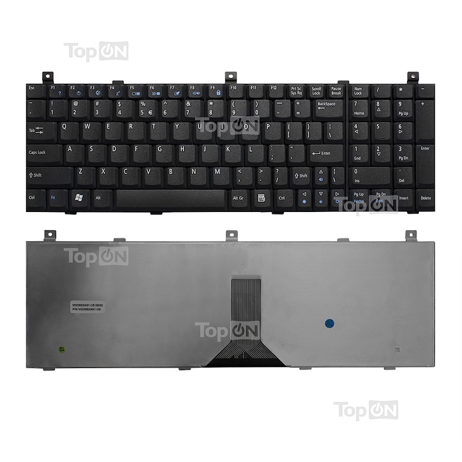 Клавиатура для ноутбука Acer Aspire 1800 1801 1802 1899 9500 9501 9502 9503 9504 Series. Черная.