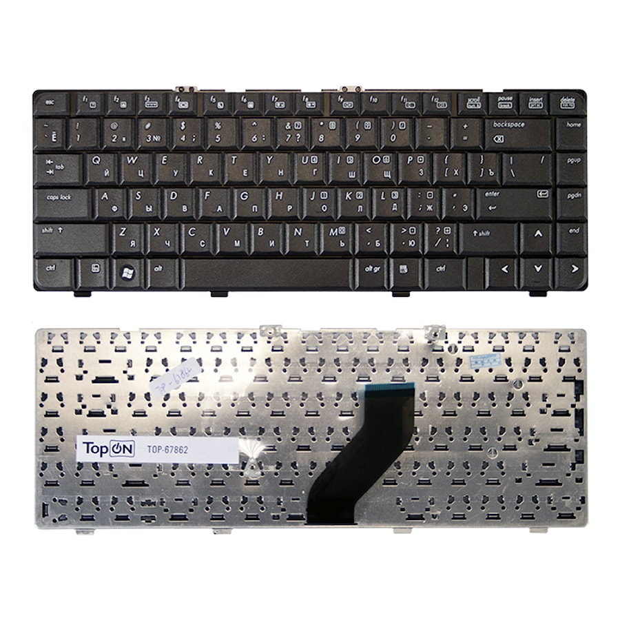 Клавиатура для ноутбука HP Pavilion DV6000, DV6100, DV6300, Compaq Presario V6000 Series. Плоский Enter. Черная, без рамки. PN: AT8A, AEAT8TP731.