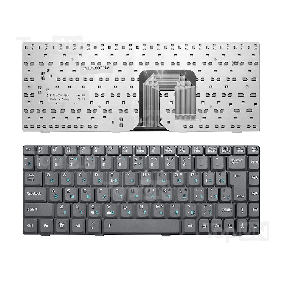 Клавиатура для ноутбука Asus F9, F9S, F9E, F9D, F6, F6V, U3, U6 Series. Г-образный Enter. Черная, без рамки. PN: K022462AS1, MP-06833SU-528.