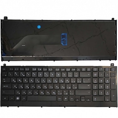 Клавиатура для ноутбука HP Probook 4520S, 4525s черная, с рамкой без болтовых креплений