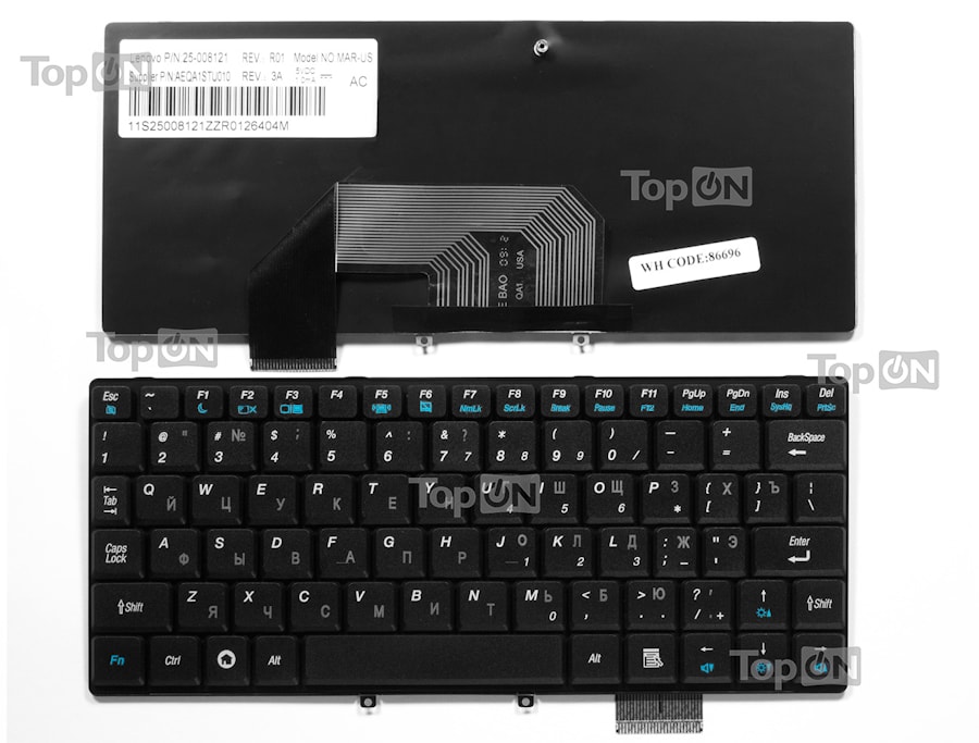 Клавиатура для ноутбука Lenovo IdeaPad S9 S10 Series. Черная.
