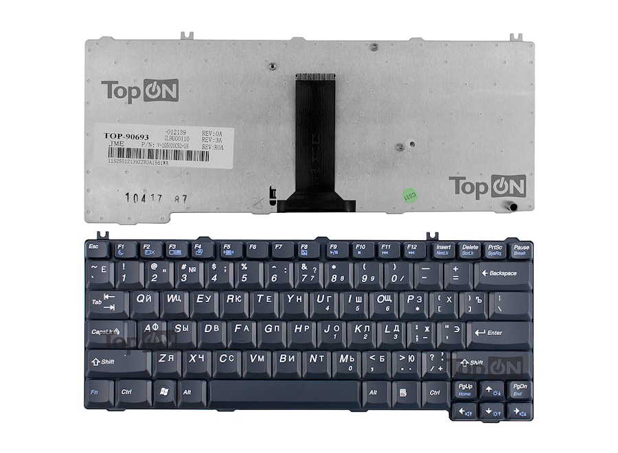Клавиатура для ноутбука Lenovo E43 Series. Плоский Enter. Черная, без рамки. PN: 25-009266, AELL3U00120.