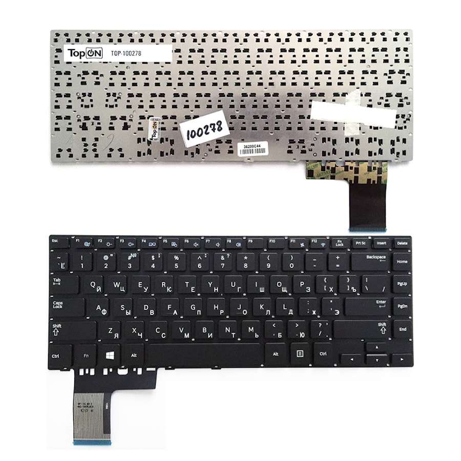 Клавиатура для ноутбука Samsung NP370R4E, 470R4E, NP470R4E, NP450R4V Series. Плоский Enter. Черная, без рамки. PN: CNBA5903619, BA5903619.