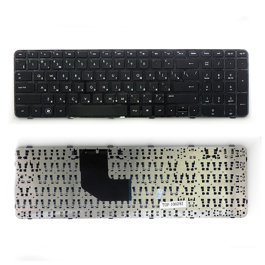 Клавиатура для ноутбука HP Pavilion G6-2000, G6-2100, G6-2200, G6-2300 Series. Плоский Enter. Черная, без рамки. PN: SG-55100-XAA, SN6118.