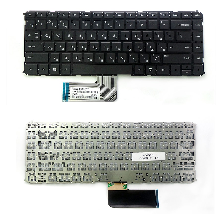 Клавиатура для ноутбука HP Envy 4-1000, 4-1100, 4-1200, 6-1000 Series. Плоский Enter. Черная, без рамки. Русифицированная. Подходит для ноутбуков с по