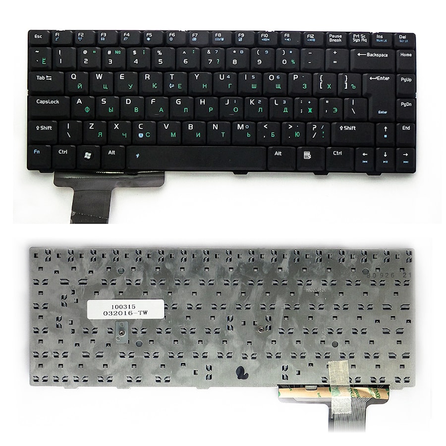 Клавиатура для ноутбука Asus V1, V1A, V1J, Lamborghini VX2, VX2S, VX2SE Series. Г-образный Enter. Черная, без рамки. PN: K020662R1, 04GNAA1KRUS4.