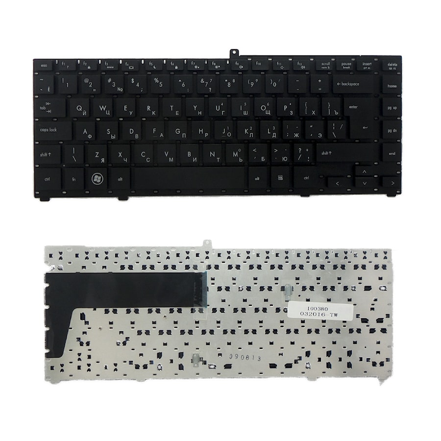 Клавиатура для ноутбука HP ProBook 4410s, 4411s, 4413s, 4415s, 4416s Series. Г-образный Enter. Черная, без рамки. PN: 574482-251, V101726AS1.