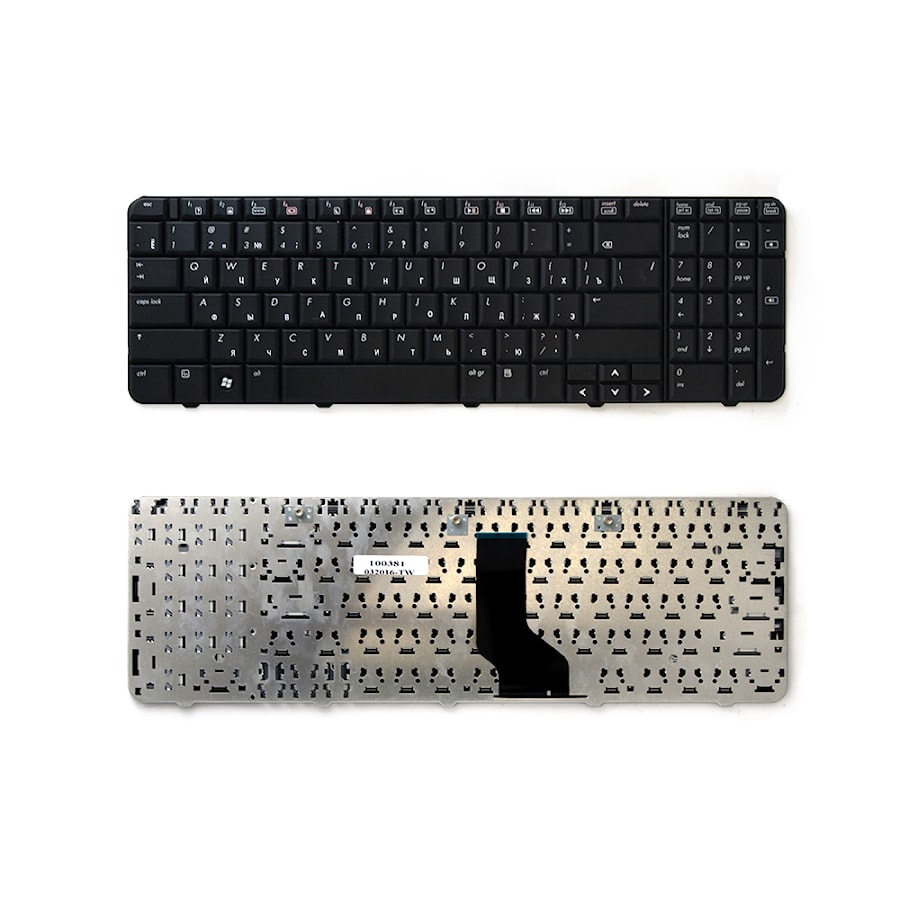 Клавиатура для ноутбука HP Compaq Presario CQ60, G60 Series. Плоский Enter. Черная, без рамки. PN: PK13CQ60150, K022602A1.