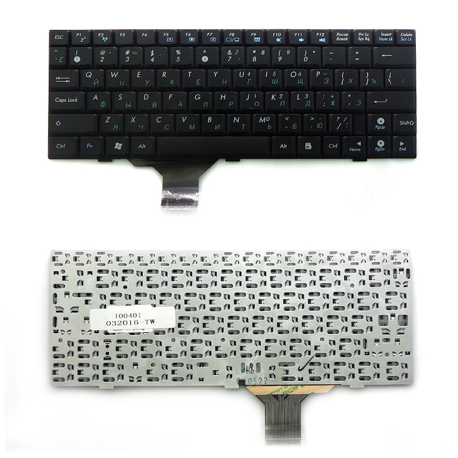 Клавиатура для ноутбука Asus S6, S6F, S6Fm Series. Плоский Enter. Черная, без рамки. PN: K022362S1, 04GNEA1KRU00.