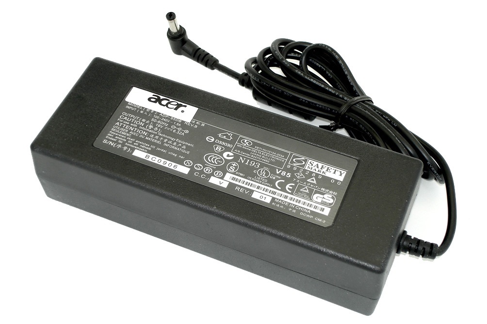 Блок питания (зарядное) Acer 5.5x1.7мм, 120W (19V, 6.32A) без сетевого кабеля, ORG  