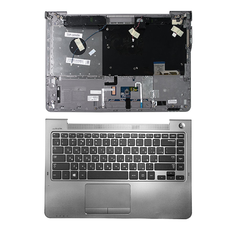 Клавиатура для ноутбука Samsung NP530U4C, NP535U4C Series. Черная, c top case.