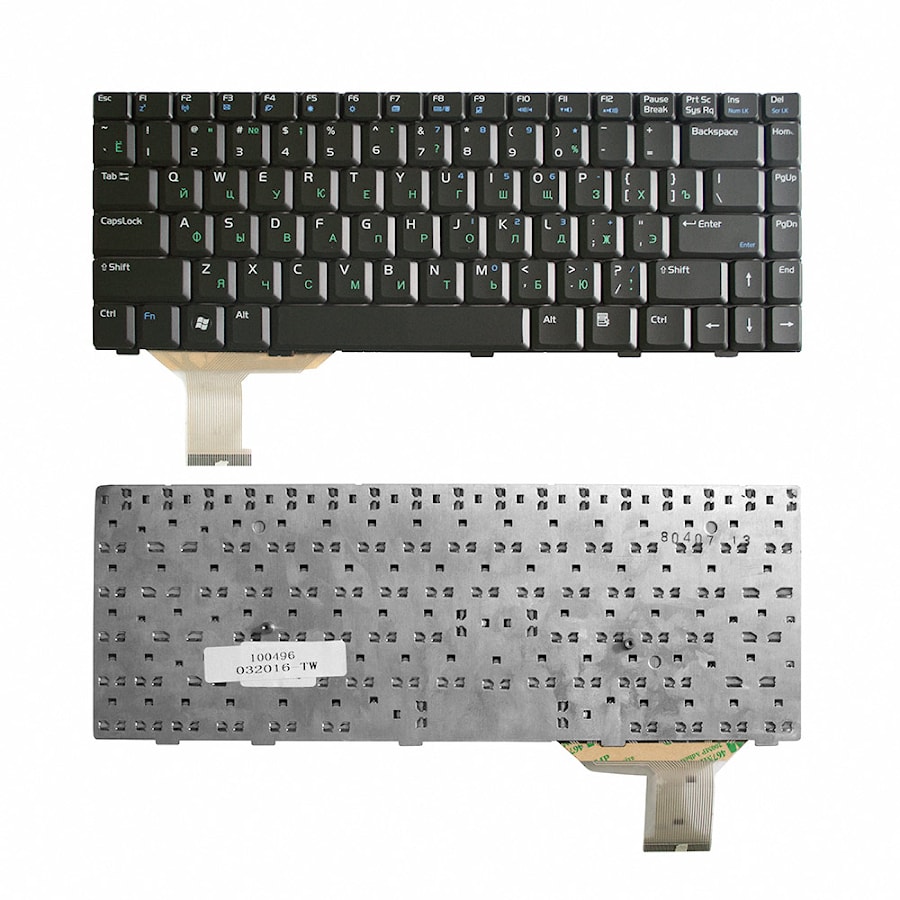 Клавиатура для ноутбука Asus A8, F8, N80, V6000, W3 Series. Плоский Enter. Черная, без рамки. PN: 0KN0-712US01, 04-NAA1KRUS1.