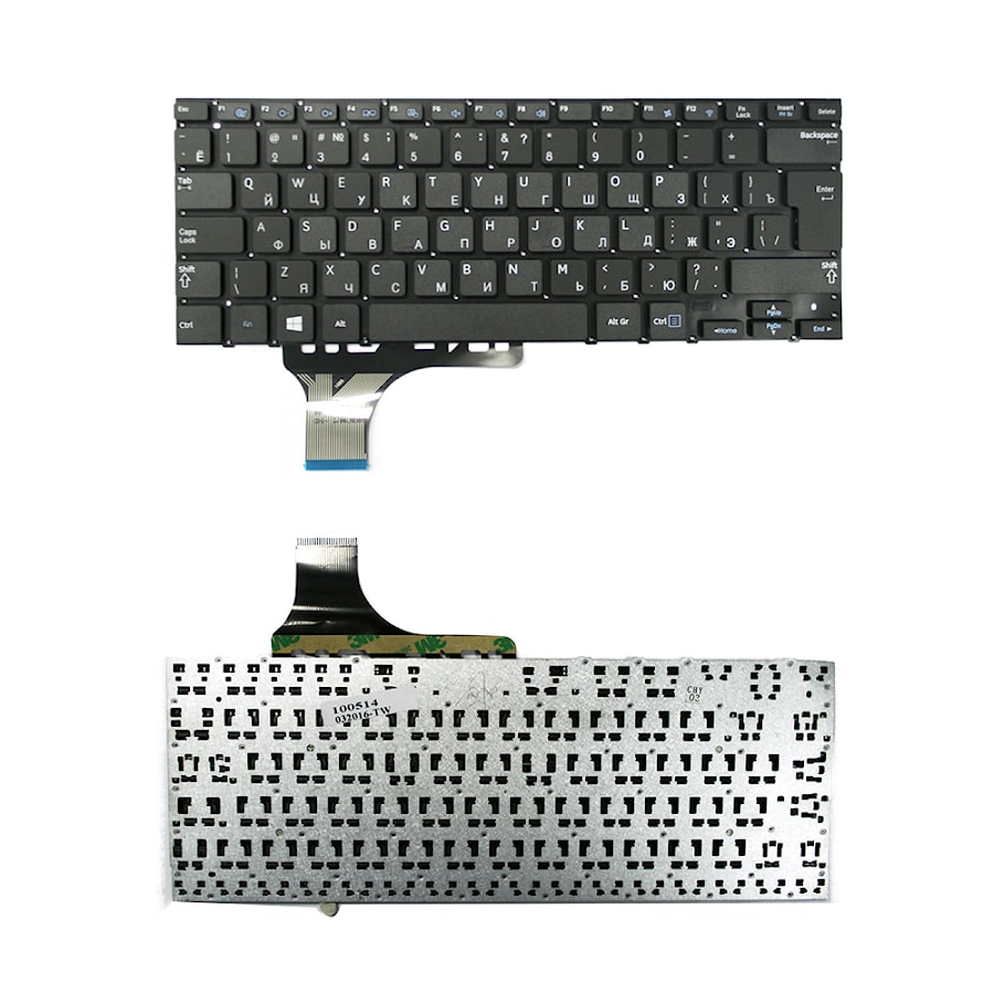 Клавиатура для ноутбука Samsung NP530U3B, NP535U3C Series. Г-образный Enter. Черная, без рамки. PN: BA59-03254D, CNBA5903254CBIH.