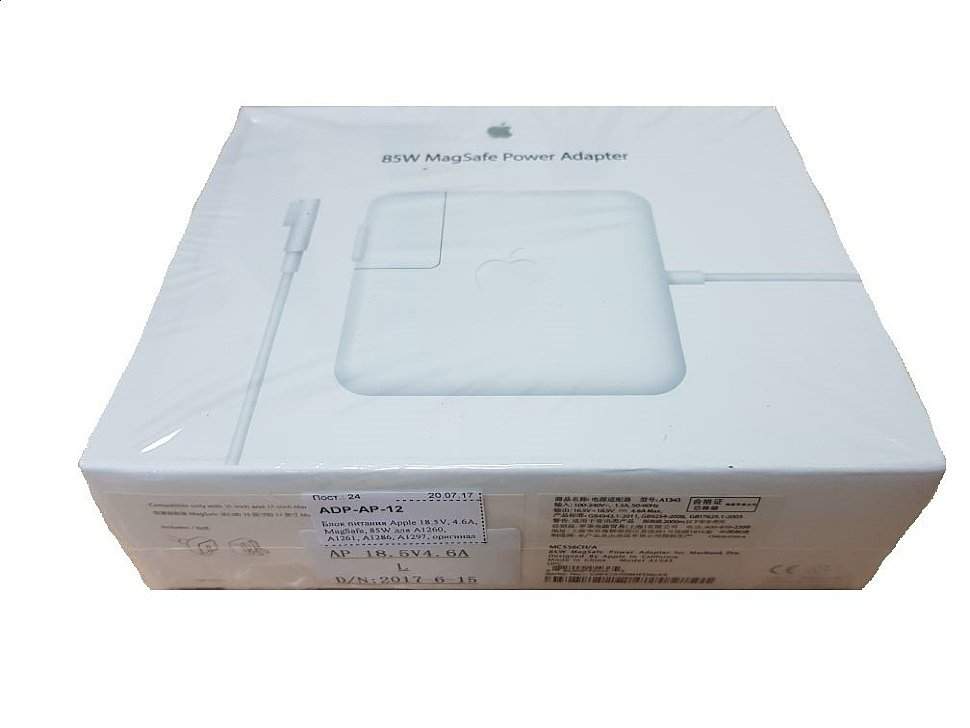 Блок питания Apple 18.5V, 4.6A, MagSafe, 85W для A1260, A1261, A1286, A1297, A1343, ORG  