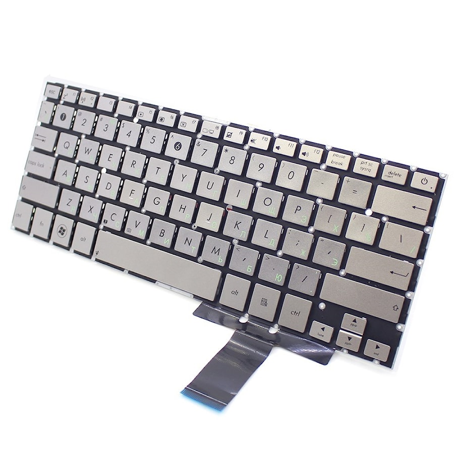 Клавиатура для ноутбука Asus UX31, UX31A, UX31E, UX32, UX32A, UX32VD серебристая