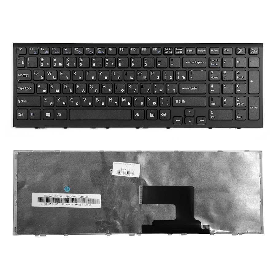 Клавиатура для ноутбука Sony VPC-EH Черная