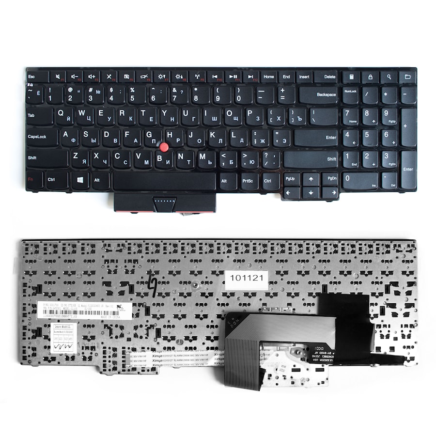 Клавиатура для ноутбука Lenovo ThinkPad Edge E530, E530C, E535 Series. Плоский Enter. Черная, с черной рамкой. PN: 0C01700, 39F0DG.