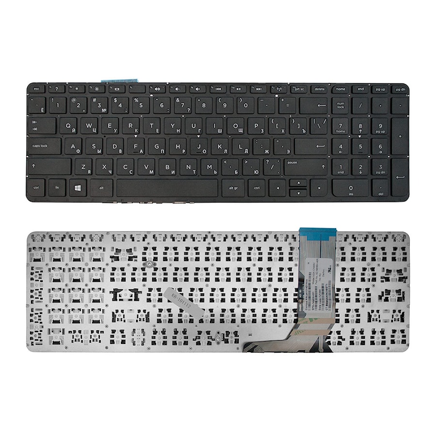 Клавиатура для ноутбука HP Envy 15-j000, 17-j000 Series. Плоский Enter. Черная, без рамки. PN: 720244-251, NSK-CN4BV.